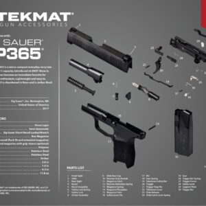 TekMat, Sig P365 Pistol Mat, 11″x17″