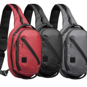 Savior Equipment Obscura5 CCW Sling Bag – 5L Large – BLACK GREY & RED