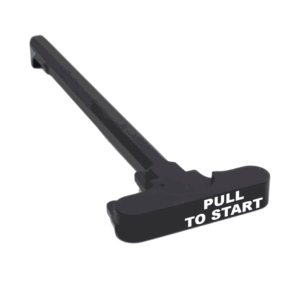AR15 or AR 308 Engraved Charging Handle – Pull to Start