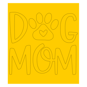Dog Mom Single Image Cerakote Stencil