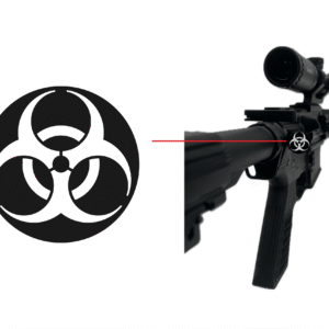 Engraved AR15 or AR 308 Forward Assist Cap – Biohazard