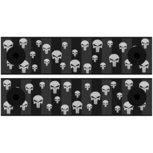 Engraved 2-Pack Keymod Mini Rails – Punisher Skulls