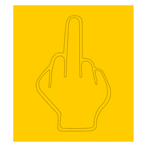 Middle Finger Single Image Cerakote Stencil