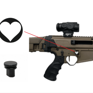 Engraved Oversized Magazine Button – Heart