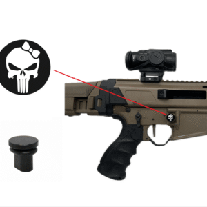 Engraved Oversized Magazine Button – Punisher Girl