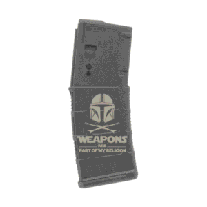 Engraved Magpul MOE PMAG 30 Round AR-15 Magazine – MANDALORIAN “WEAPONS ARE MY RELIGION”