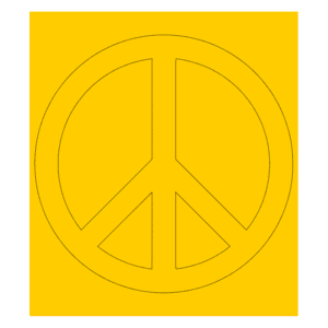 Peace Sign Single Image Cerakote Stencil