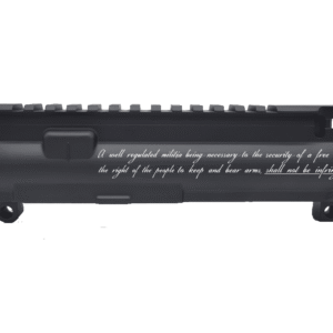 Engraved Stripped AR-15 Upper Receiver – Second Amendment