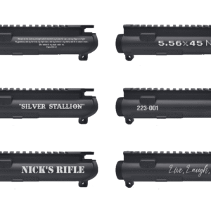 Engraved Forged AR-15 Upper Receiver – Custom Text Engraving