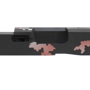 Red, White, & Black Blended Digital Camo Cerakote G19 RMR One-Off Slide