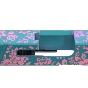 Aztec Teal & Pink Cerakote Floral Engraved G43 Standard One-Off Slide