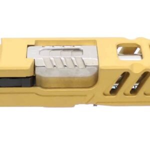 Assembled Gold Cerakote G17 RMR MKII One-Off Slide w/ Stainless Optimus Ported Barrel