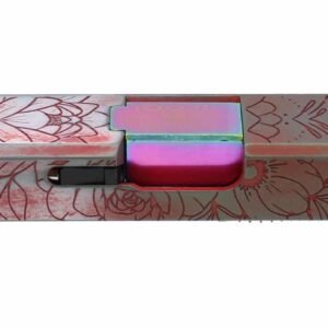 Assembled Floral Deep Engraved White Fade Cerakote G19 Standard One-Off Slide