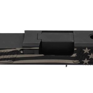 Assembled American Flag Engraved G26 Bullnose One-Off Slide w/ Nitride Spiral Fluted Barrel