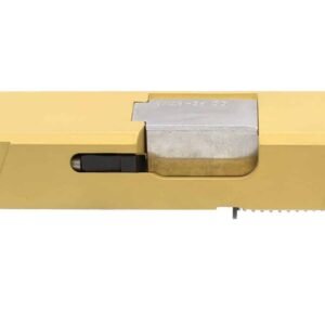 Gold Cerakote Assembled G26 Standard One-Off Glock Slide w/ Stainless Barrel