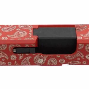Firehouse Red Cerakote Bandana Engraved Assembled G26 Standard One-Off Glock Slide w/ Nitride Barrel