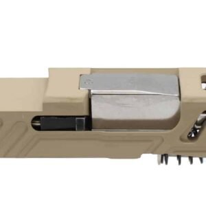 Assembled Desert Sand Cerakote Glock 43 RMSc MKII One-Off Slide w/ Stainless Barrel