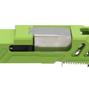 Assembled Zombie Green Cerakote Glock 43 RMSc MKII One-Off Slide w/ Stainless Barrel