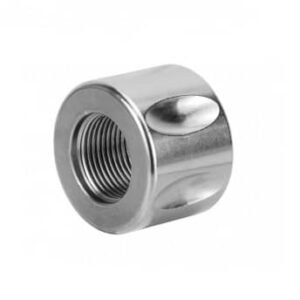 Stainless 13.5 x 1 LH Fluted Pistol Length Thread Protector