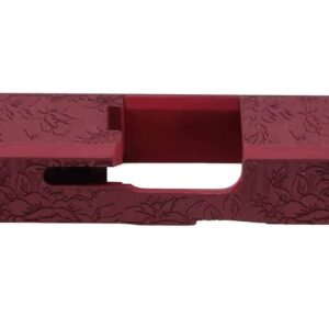 Sedona & Red Cerakote Floral Deep Engraved G19 Standard One-Off Slide