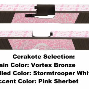Japanese Themed Deep Engraved Custom Cerakote One -Off Slide For Glock 19