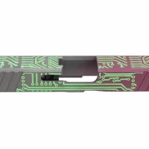 Circuitry Deep Engraved Custom Cerakote Glock 19 Standard One-Off Slide